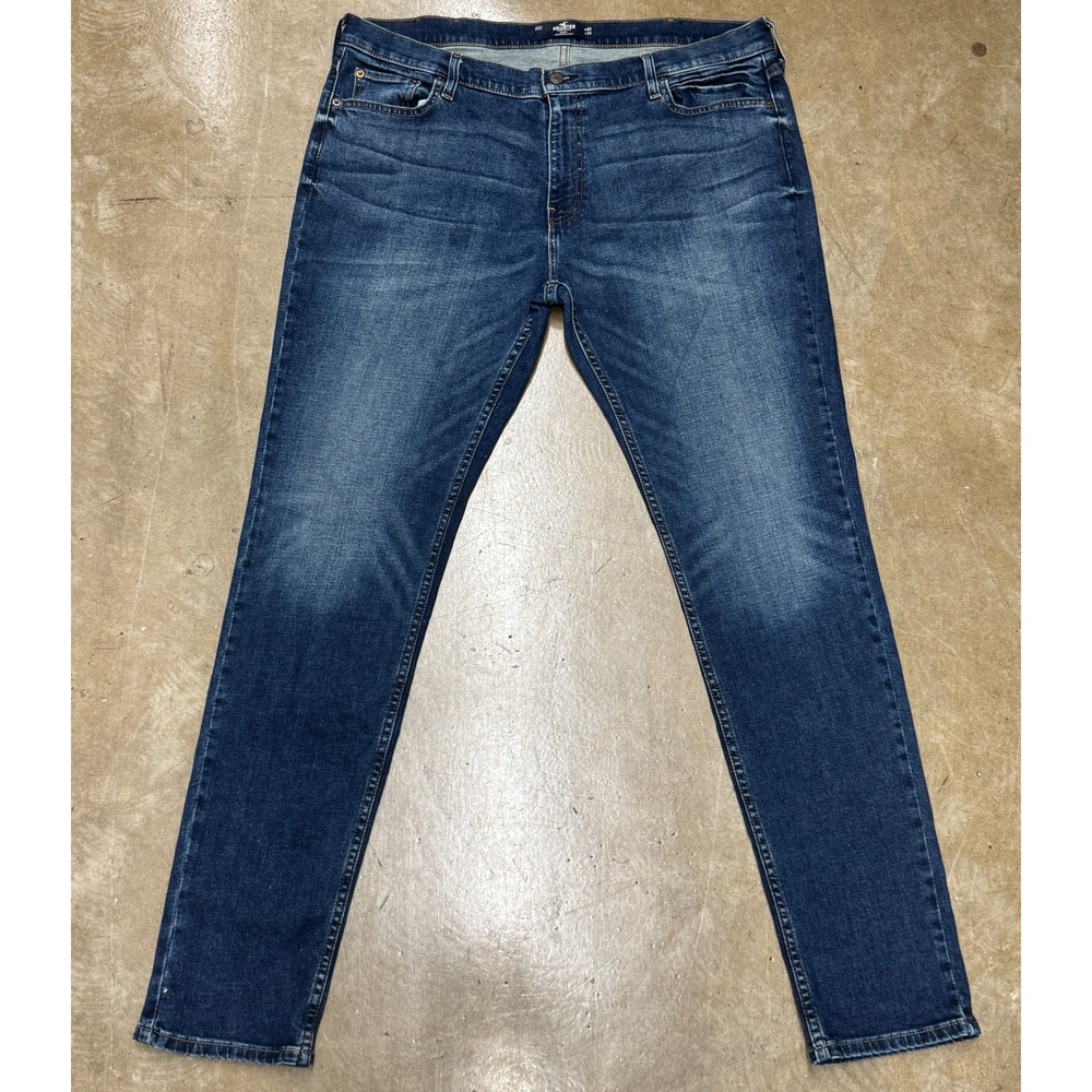 Size 40 x 34 - Hollister Epic Flex Skinny Jeans Medium Wash Blue Denim Stretch